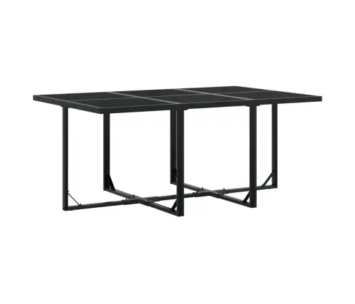 7-Daļīgs Dārza Mēbeļu Komplekts, Melns, Pe Rotangpalma Vidaxl