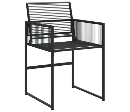 9-Daļīgs Dārza Mēbeļu Komplekts, Melns, Pe Rotangpalma Vidaxl