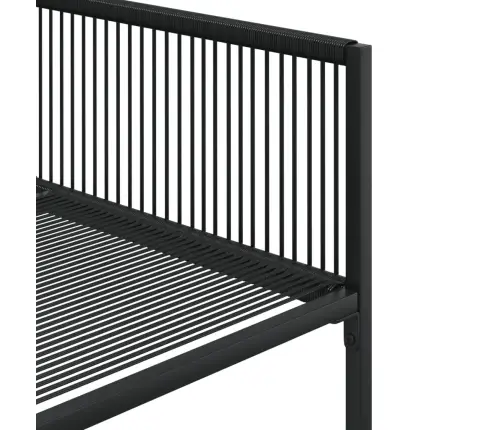 9-Daļīgs Dārza Mēbeļu Komplekts, Melns, Pe Rotangpalma Vidaxl