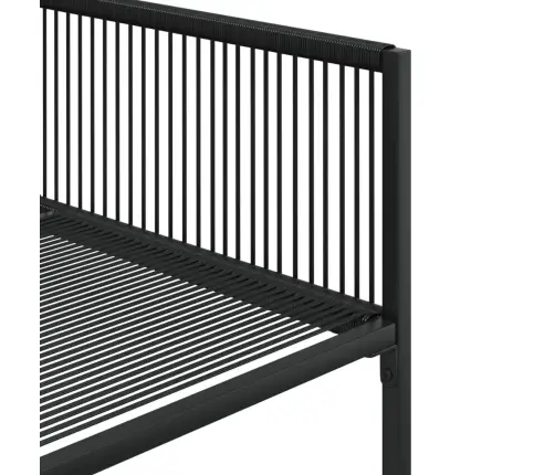 11-Osaline Aia Söögimööbli Komplekt, Must, Polürotang