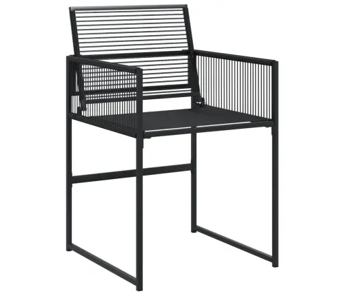 9-Osaline Aiamööbli Komplekt, Must, Polürotang