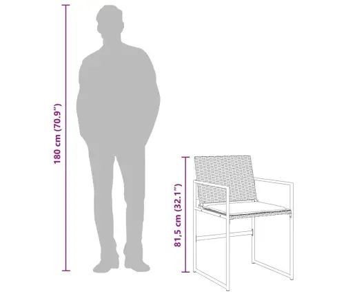 17-Daļīgs Dārza Mēbeļu Komplekts Ar Matračiem, Pe Rotangpalma Vidaxl