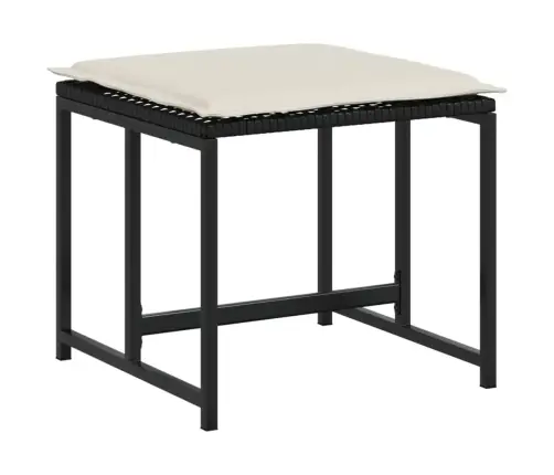 13-Daļīgs Dārza Mēbeļu Komplekts Ar Matračiem, Melns Pe Vidaxl