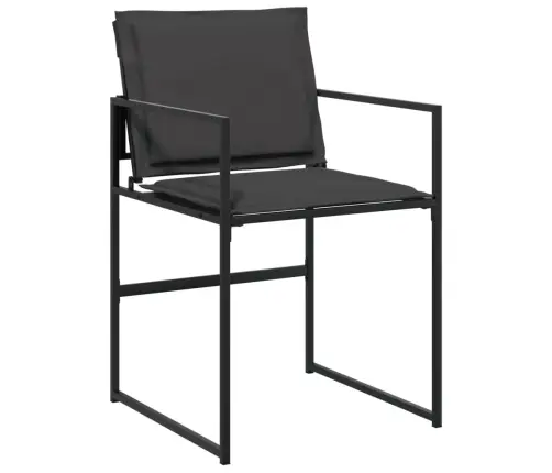 5-Daļīgs Dārza Mēbeļu Komplekts Ar Matračiem, Melns Tekstilēns Vidaxl