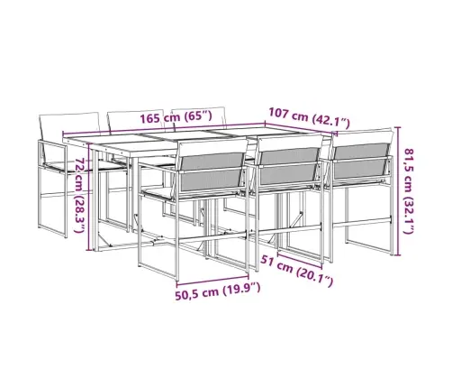 Sodo Komplektas Su Pagalvėlėmis, 7 Dalių, Juodas, Tekstilenas
