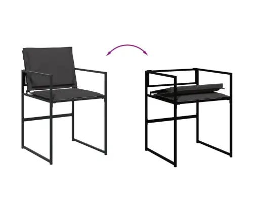 Sodo Komplektas Su Pagalvėlėmis, 9 Dalių, Juodas, Tekstilenas