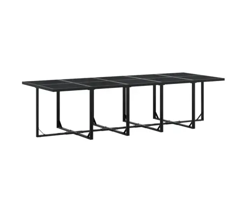 15-Daļīgs Dārza Mēbeļu Komplekts Ar Matračiem, Melns Tekstilēns Vidaxl