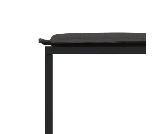 15-Daļīgs Dārza Mēbeļu Komplekts Ar Matračiem, Melns Tekstilēns Vidaxl