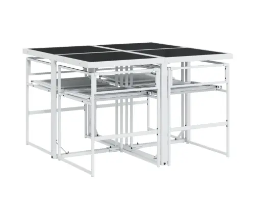 5-Daļīgs Dārza Mēbeļu Komplekts Ar Matračiem, Balts Tekstilēns Vidaxl 5-Daļīgs Dārza Mēbeļu Komplekts Ar Matračiem, Balts Tekstilēns Vidaxl