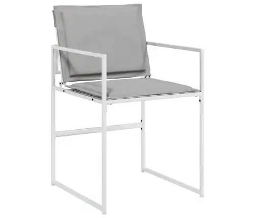 11-Daļīgs Dārza Mēbeļu Komplekts Ar Matračiem, Balts Tekstilēns Vidaxl