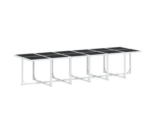 13-Osaline Aia Söögimööbli Komplekt Patjadega, Valge Tekstileen