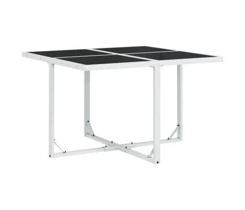 9-Osaline Aia Söögimööbli Komplekt Patjadega, Valge, Tekstileen