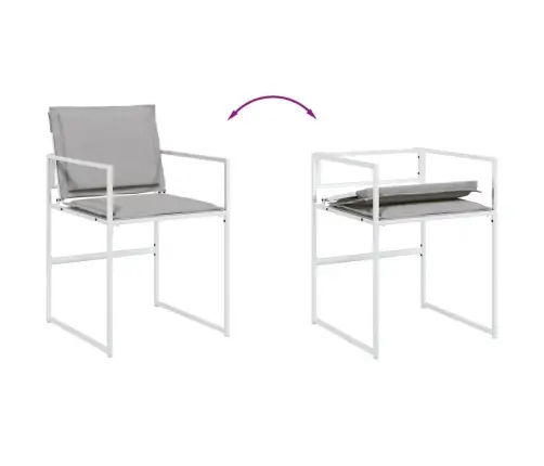 11-Daļīgs Dārza Mēbeļu Komplekts Ar Matračiem, Balts Tekstilēns Vidaxl