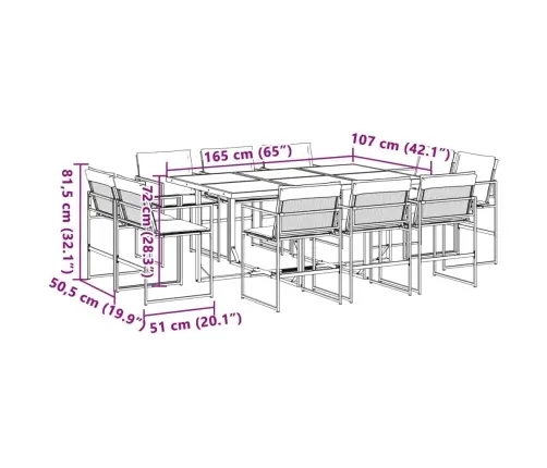 11-Daļīgs Dārza Mēbeļu Komplekts Ar Matračiem, Balts Tekstilēns Vidaxl