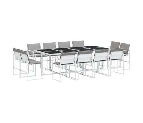 Sodo Komplektas Su Pagalvėlėmis, 13 Dalių, Baltas, Tekstilenas