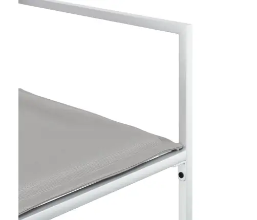 15-Daļīgs Dārza Mēbeļu Komplekts Ar Matračiem, Balts Tekstilēns Vidaxl