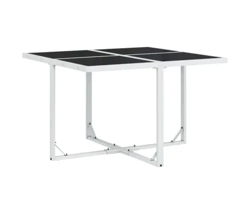 9-Osaline Aia Söögimööbli Komplekt Patjadega, Valge, Tekstileen