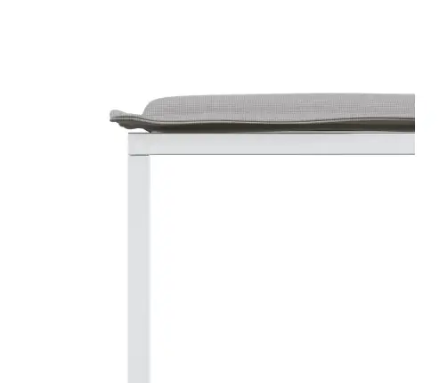 9-Osaline Aia Söögimööbli Komplekt Patjadega, Valge, Tekstileen