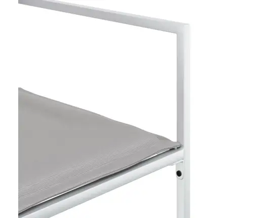 11-Daļīgs Dārza Mēbeļu Komplekts Ar Matračiem, Balts Tekstilēns Vidaxl