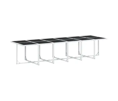 13-Daļīgs Dārza Mēbeļu Komplekts Ar Matračiem, Balts Tekstilēns Vidaxl