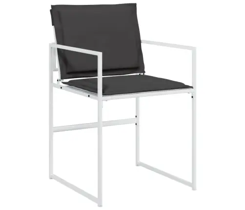 11-Daļīgs Dārza Mēbeļu Komplekts Ar Matračiem, Balts Tekstilēns Vidaxl