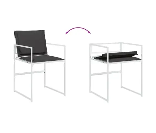 11-Daļīgs Dārza Mēbeļu Komplekts Ar Matračiem, Balts Tekstilēns Vidaxl