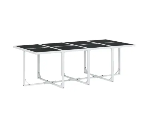 13-Osaline Aia Söögimööbli Komplekt Patjadega, Valge Tekstileen