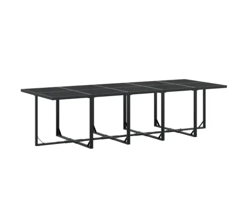 11-Daļīgs Dārza Mēbeļu Komplekts, Melns Tekstilēns Vidaxl