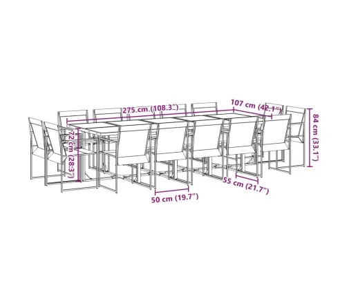 Sodo Komplektas, 15 Dalių, Juodas, Tekstilenas