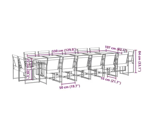 Sodo Komplektas, 17 Dalių, Juodas, Tekstilenas