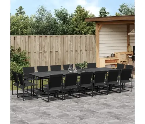 Sodo Komplektas, 17 Dalių, Juodas, Tekstilenas