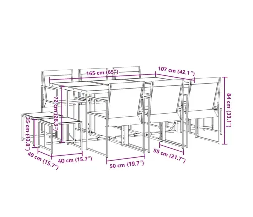 Sodo Komplektas, 11 Dalių, Juodas, Tekstilenas