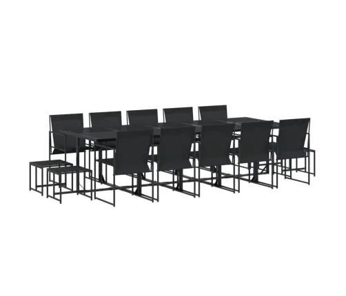 Sodo Komplektas, 15 Dalių, Juodas, Tekstilenas