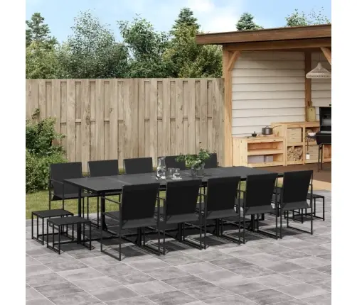 Sodo Komplektas, 15 Dalių, Juodas, Tekstilenas