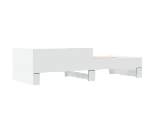 Gultas Rāmis, Balts, 100X200 Cm, Inženierijas Koks Vidaxl