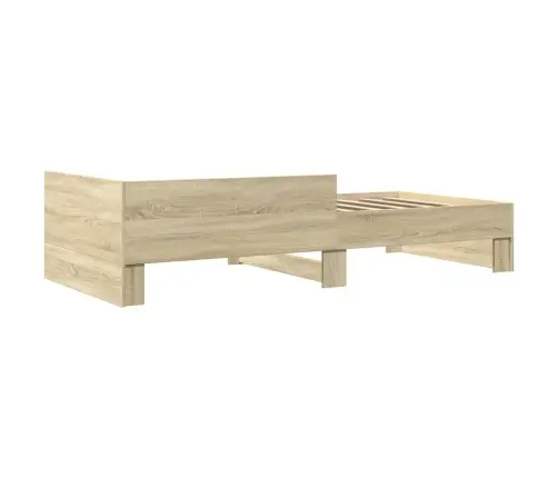 Gulta Bez Matrača, Ozolkoka, 100X200 Cm, Inženierijas Koks Vidaxl