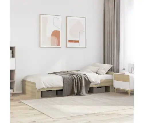 Gulta Bez Matrača, Ozolkoka, 90X200 Cm, Inženierijas Koks Vidaxl