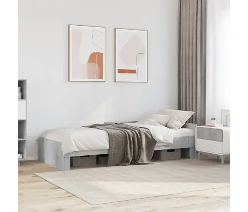 Lovos Rėmas, Betono Pilkos Spalvos, 90X200cm Apdirbta Mediena