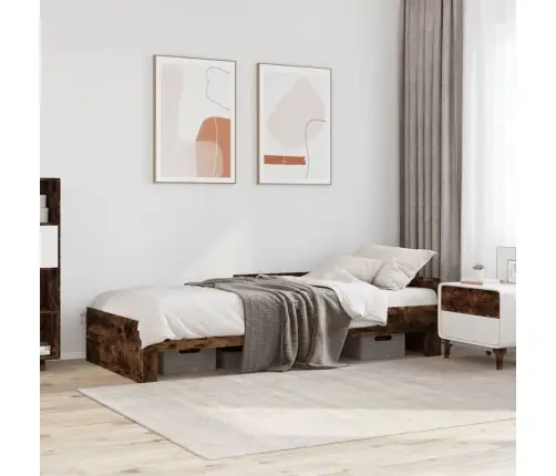 Lovos Rėmas Be Čiužinio, Dūminis, 90X200cm Apdirbta Mediena