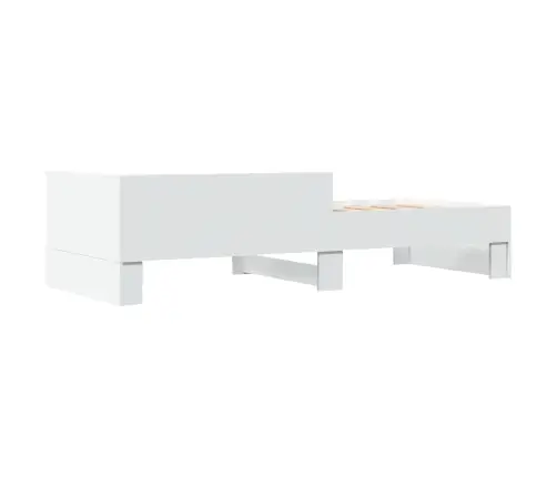 Voodiraam, Valge, 90 X 190 cm Teras Ja Tehispuit