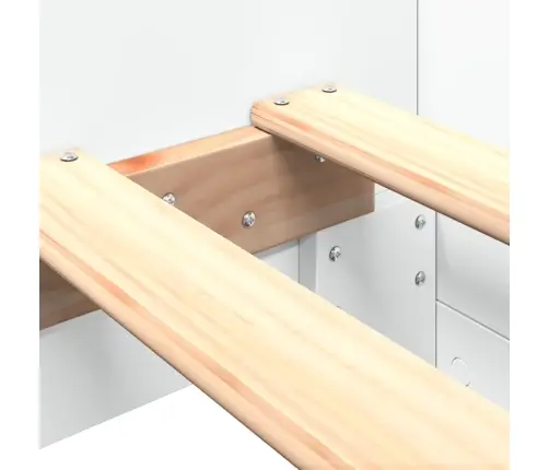 Voodiraam, Valge, 90 X 190 cm Teras Ja Tehispuit