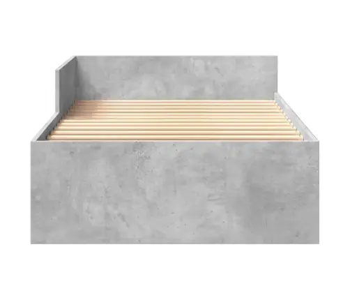 Voodiraam, Betoonhall, 90X190 cm Tehispuit