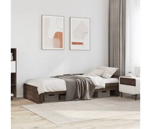 Gulta Bez Matrača, Brūna Ozola, 90X190 Cm, Inženierijas Koks Vidaxl