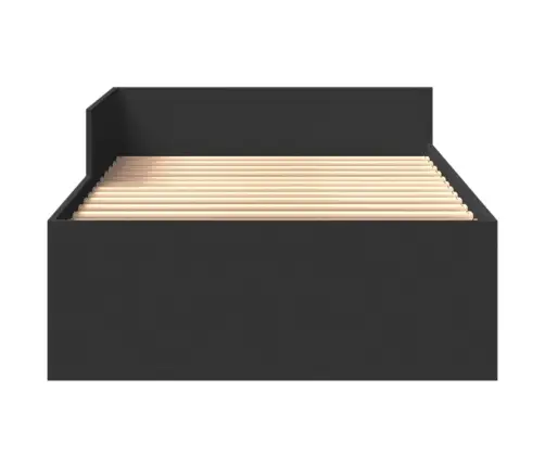 Gultas Rāmis, Melns, 75X190 Cm, Inženierijas Koks Vidaxl