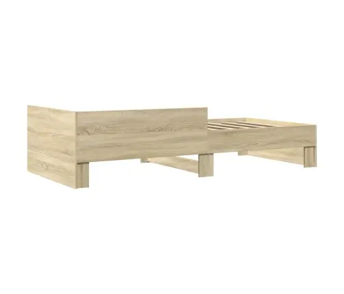 Peatsiga Voodiraam, Ilma Madratsita, Sonoma Tamm 75X190 Cm