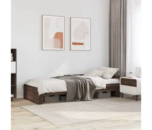 Gulta Bez Matrača, Brūna Ozola, 75X190 Cm, Inženierijas Koks Vidaxl