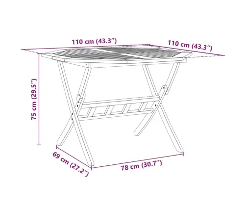 Sulankstomas Sodo Komplektas, 5 Dalių, Akacijos Masyvas