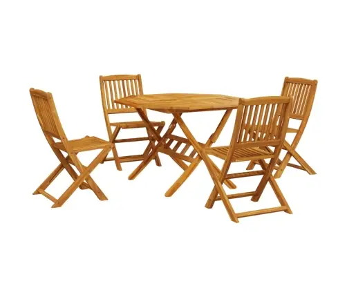 5-Daļīgs Dārza Mēbeļu Komplekts, Saliekams, Akācijas Masīvkoks Vidaxl