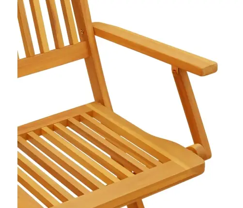 3-Daļīgs Bistro Mēbeļu Komplekts, Saliekams, Akācijas Masīvkoks Vidaxl