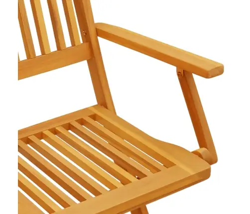 3-Daļīgs Bistro Mēbeļu Komplekts, Saliekams, Akācijas Masīvkoks Vidaxl